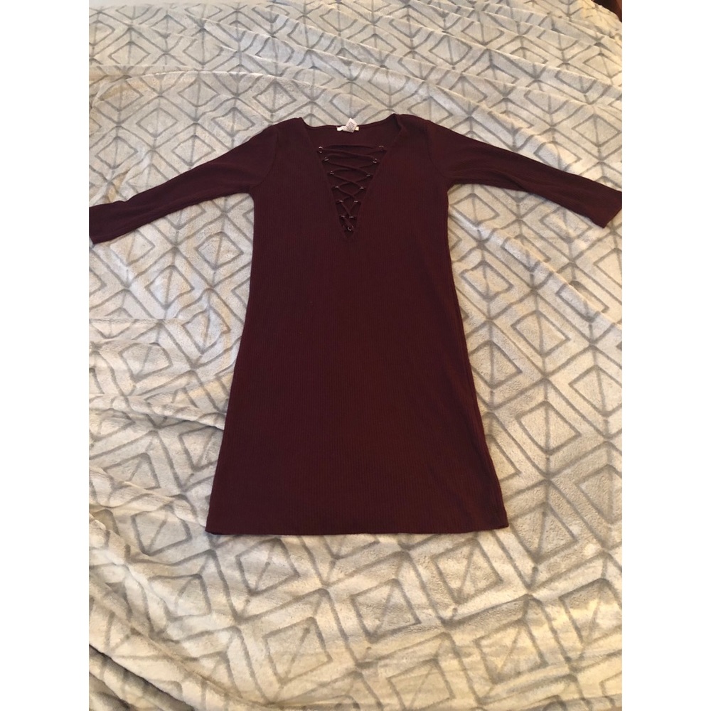 Forever 21 cage front ribbed dress